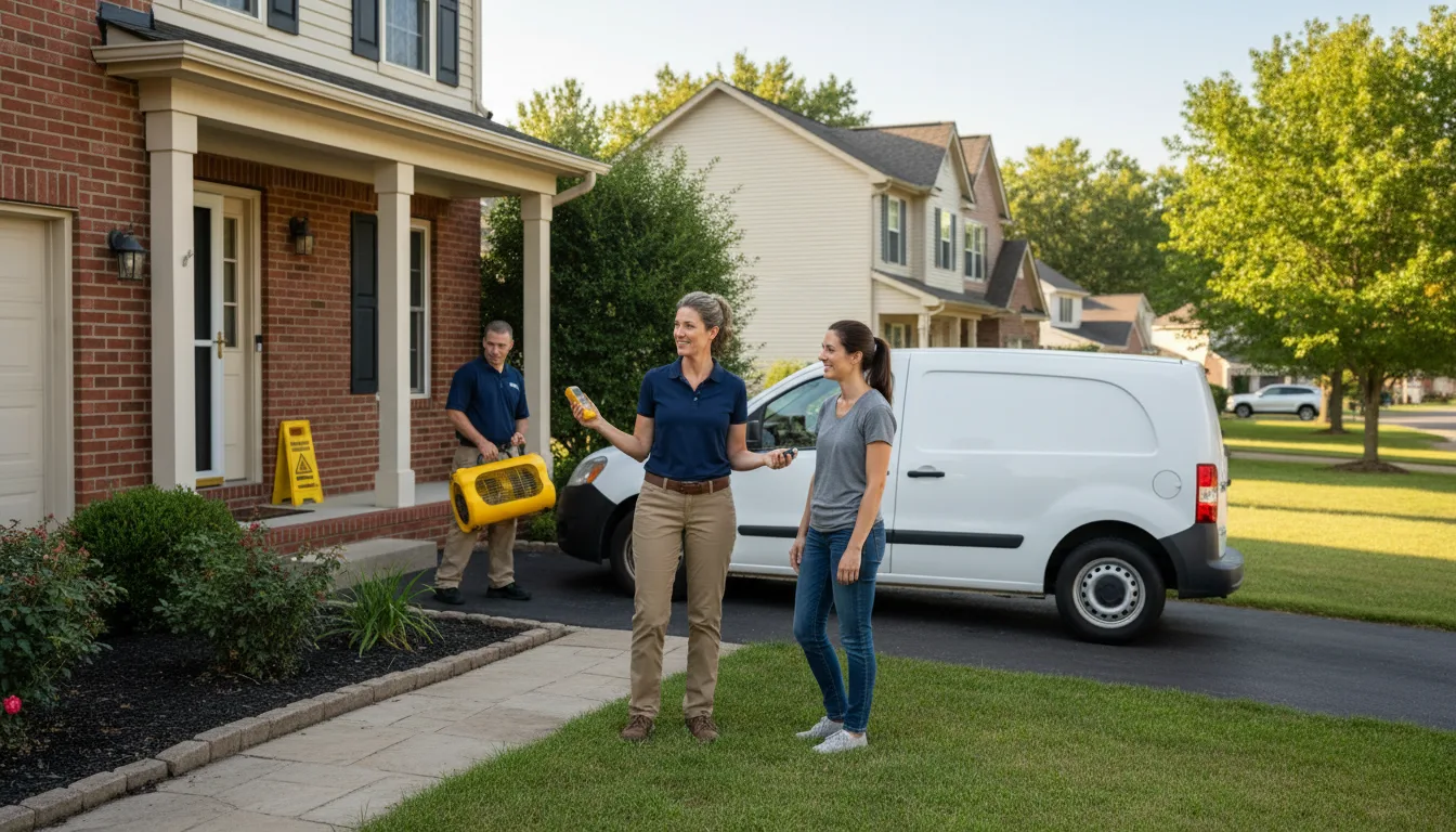 Residential water damage restoration in Porters Falls, WV